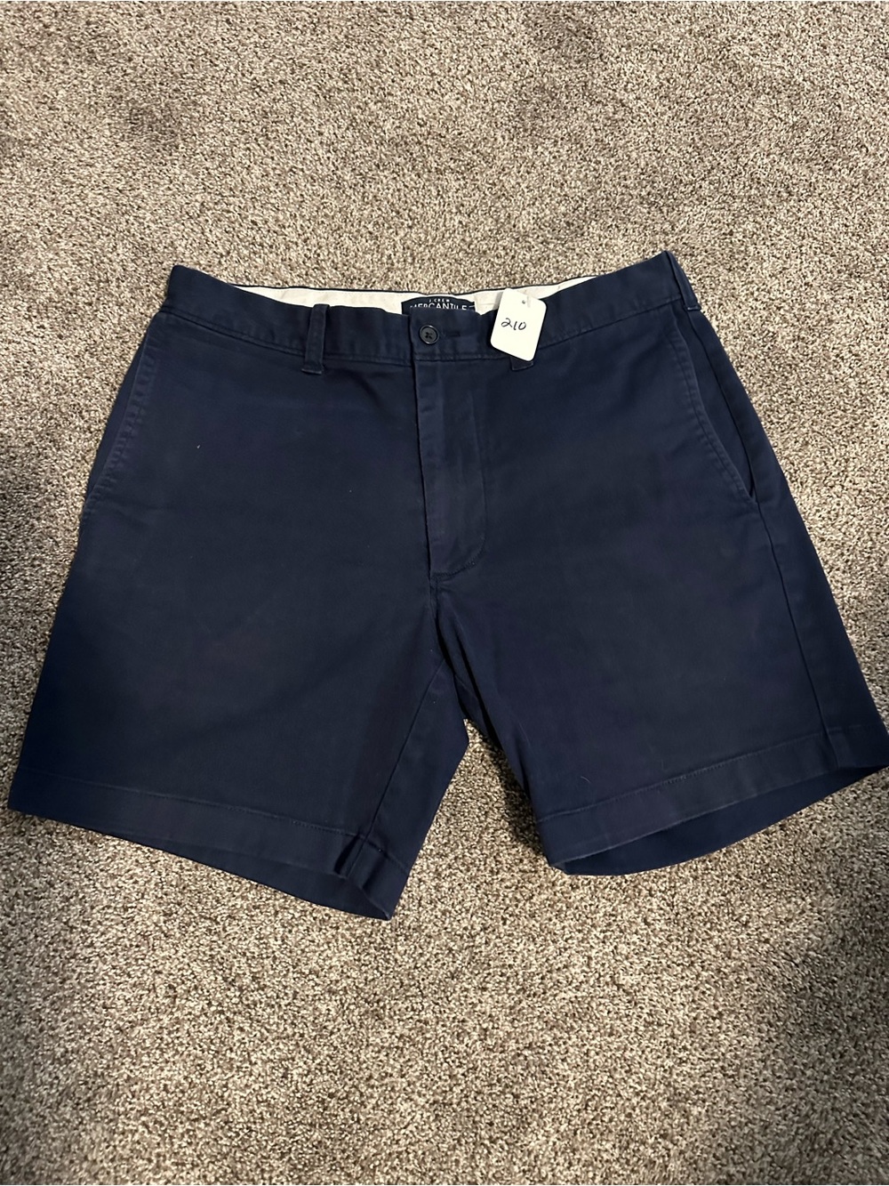J.Crew Mercantile Flex Men’s Chino Shorts Size 31 Navy Blue Stretch Cotton